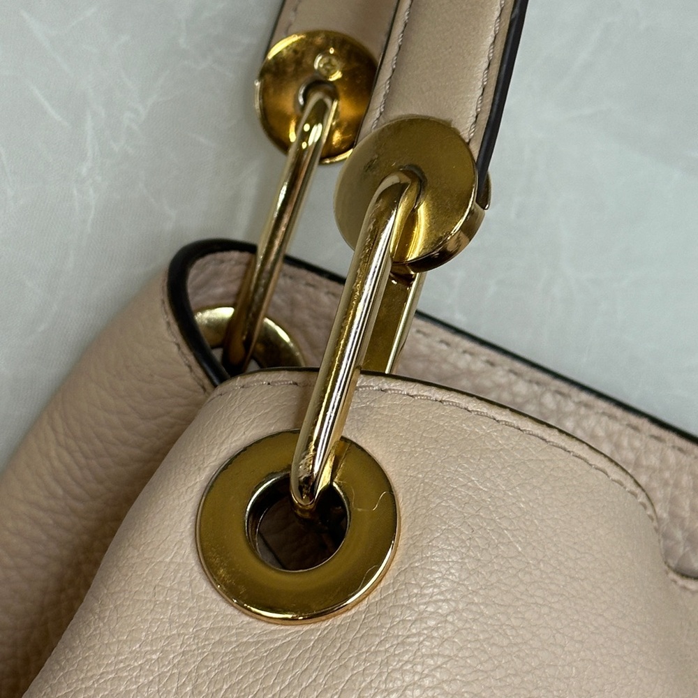 Michael Kors Blush Shoulder Bag with Gold Accents Raven - Picture 7 of 13